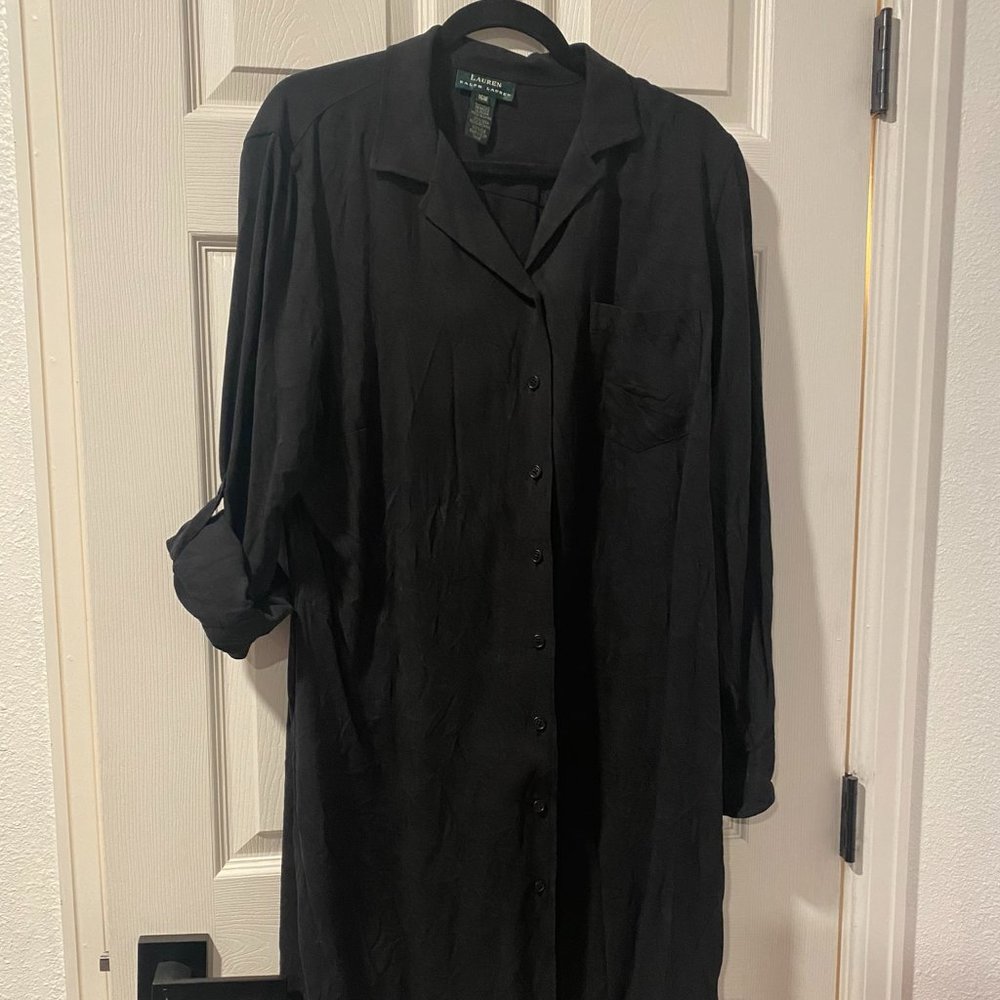 Silk Oversized Shirt Dress